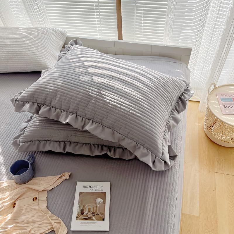 Taies d'oreiller en mousseline de soie douce 48x74cm au matelassage haut de gamme