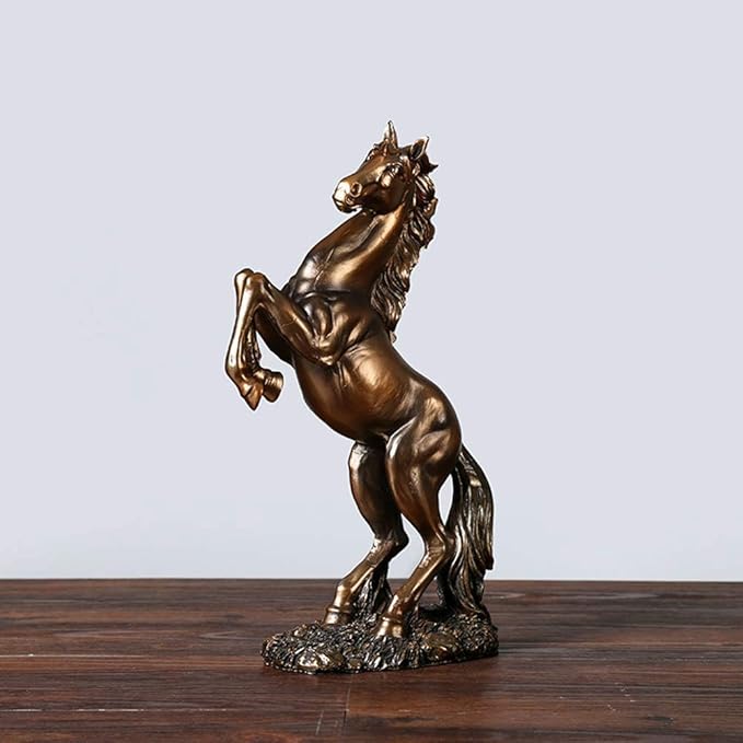 Estatua de Caballo Resina Bronce 31 cm Lependor Decoración Hogar miniatura 2