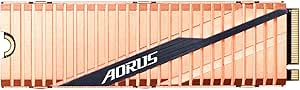 GIGABYTE AORUS NVMe Gen4 M.2 1TB PCI-Express 4.0 Interface High Performance Gaming, Full Body Copper Heat Spreader, Toshiba 3D NAND, DDR Cache Buffer, SSD GP-ASM2NE6100TTTD