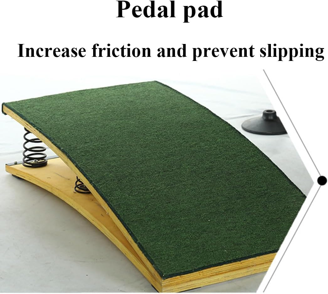 for Home Heavy Duty Curved Springboard Gymnastics Beam with 4 Spring, Vault Equipment School Gym,Durable, Red/Green