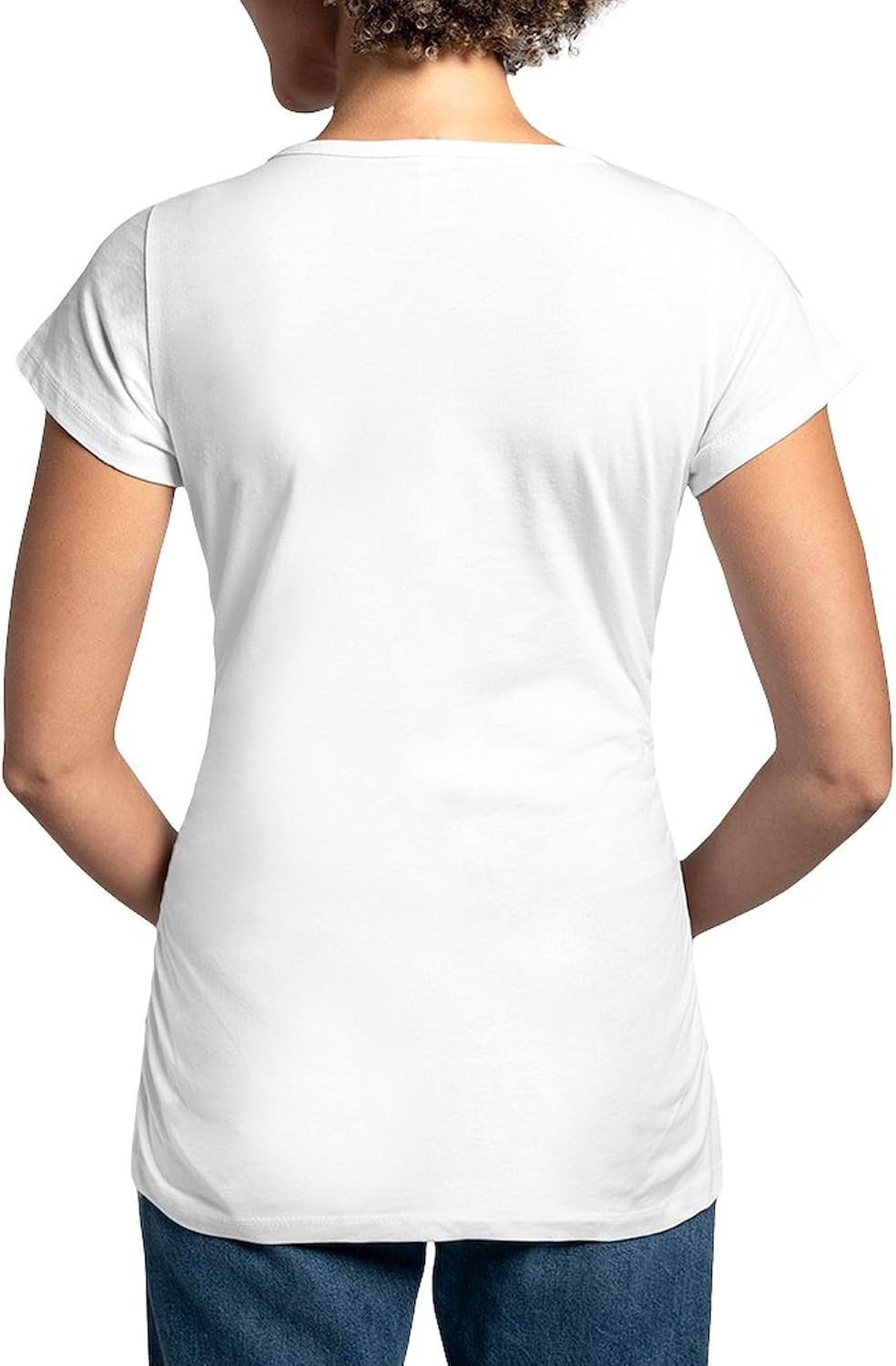 CafePress A Cartoon of A Skull with A Top Hat and A Dog Women's Maternity T Shirt Women's Maternity Ruched Side T-Shirt