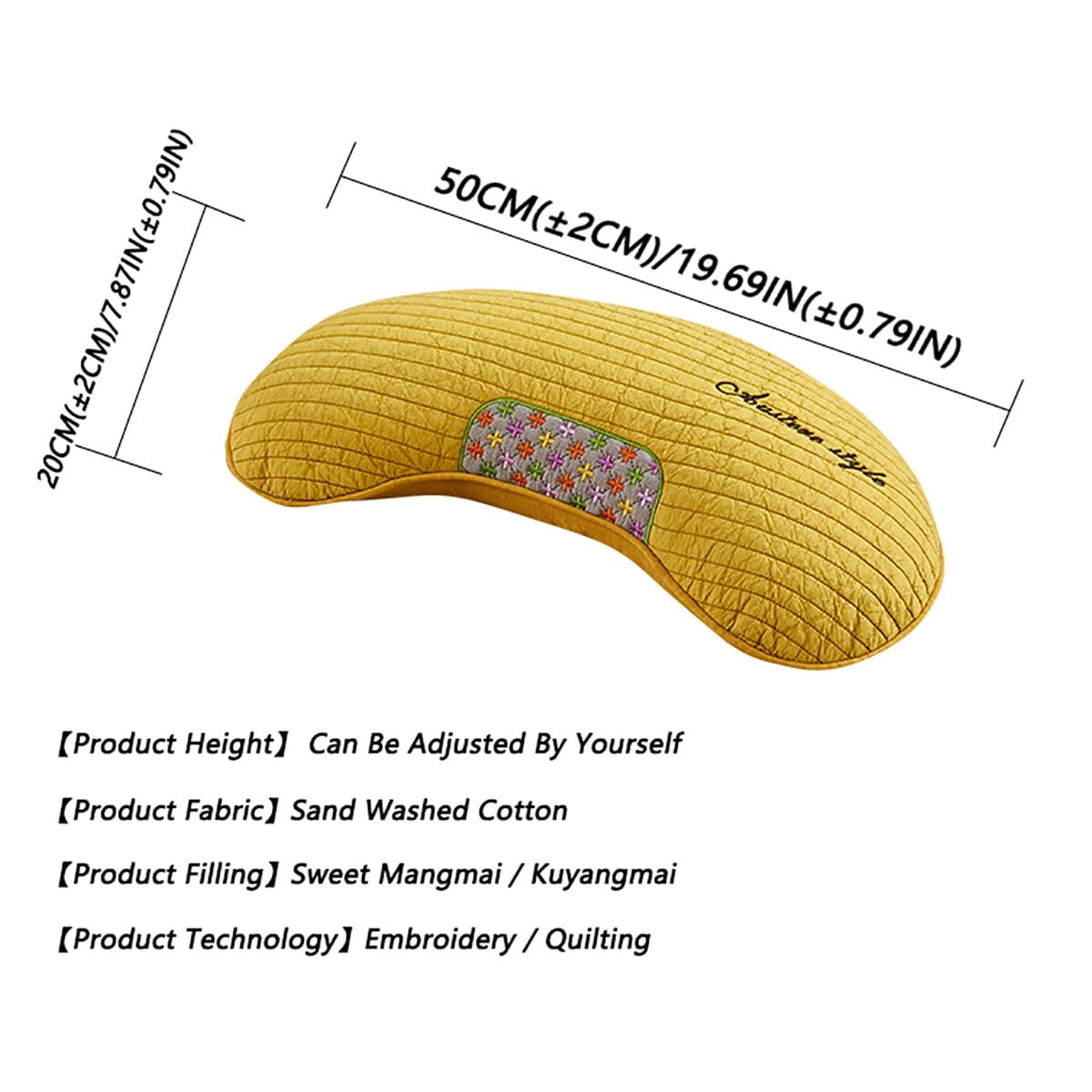 ZHIWEIKJ Buckwheat Pillow, Buckwheat Neck Pillow for Sleeping U Shaped Pillow Cooling Travel Head Support Pillow for Neck Pain Relief Side Sleepers Buckwheat Hulls Concealed Zipper