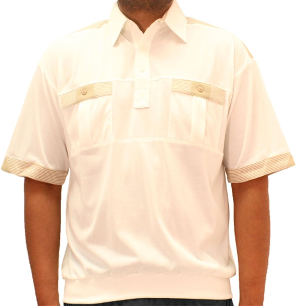 Classics by Palmland Knit Short Sleeve Banded Bottom Shirt 6010-646 Taupe