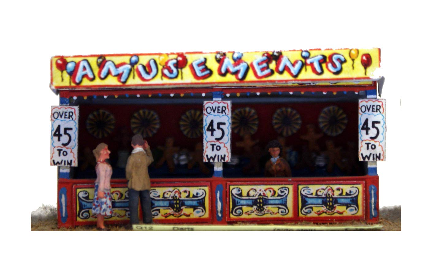 Langley Models Darts side stall OO Scale UNPAINTED Funfair Fairground Kit Q12