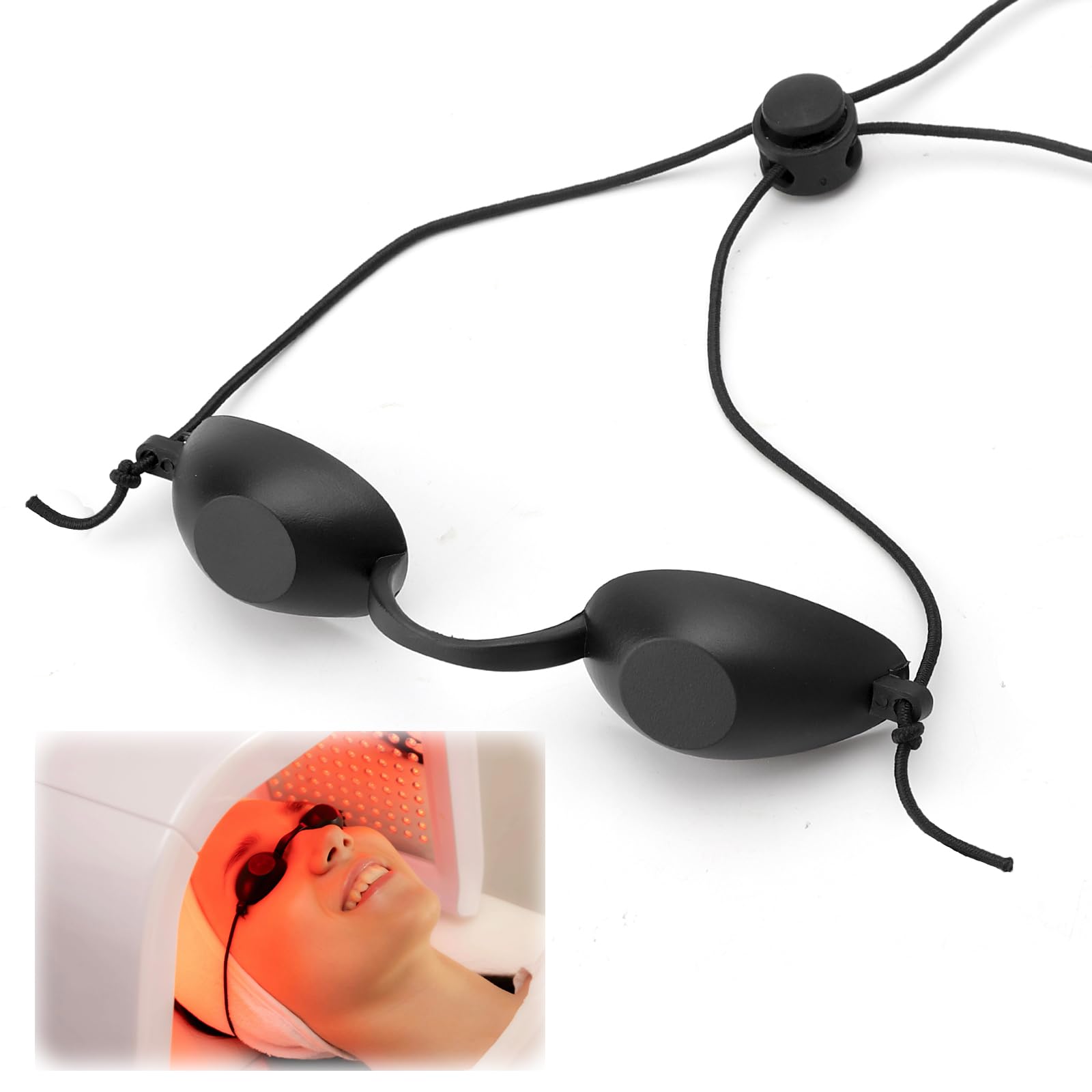 HENGBIRD Lunettes de solarium Protection UV Lampe rouge infrarouge Thérapie Cache-œil