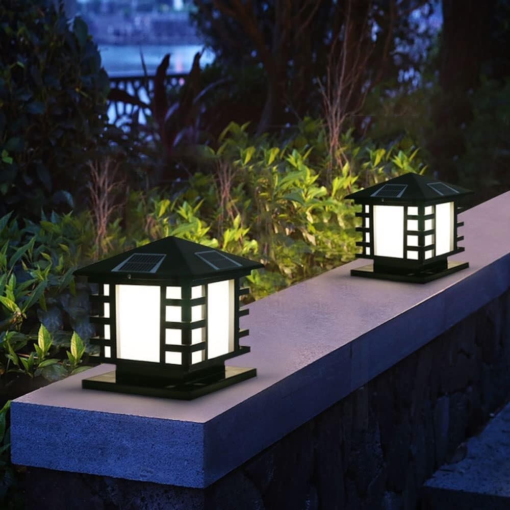 LED-Solar-Pfostenleuchten for den Außenbereich, Landschaftsbeleuchtung, quadratisch, wasserdicht, for den Außenbereich, for den Garten, for den Innenhof, for den Zaun(25 * 28cm)