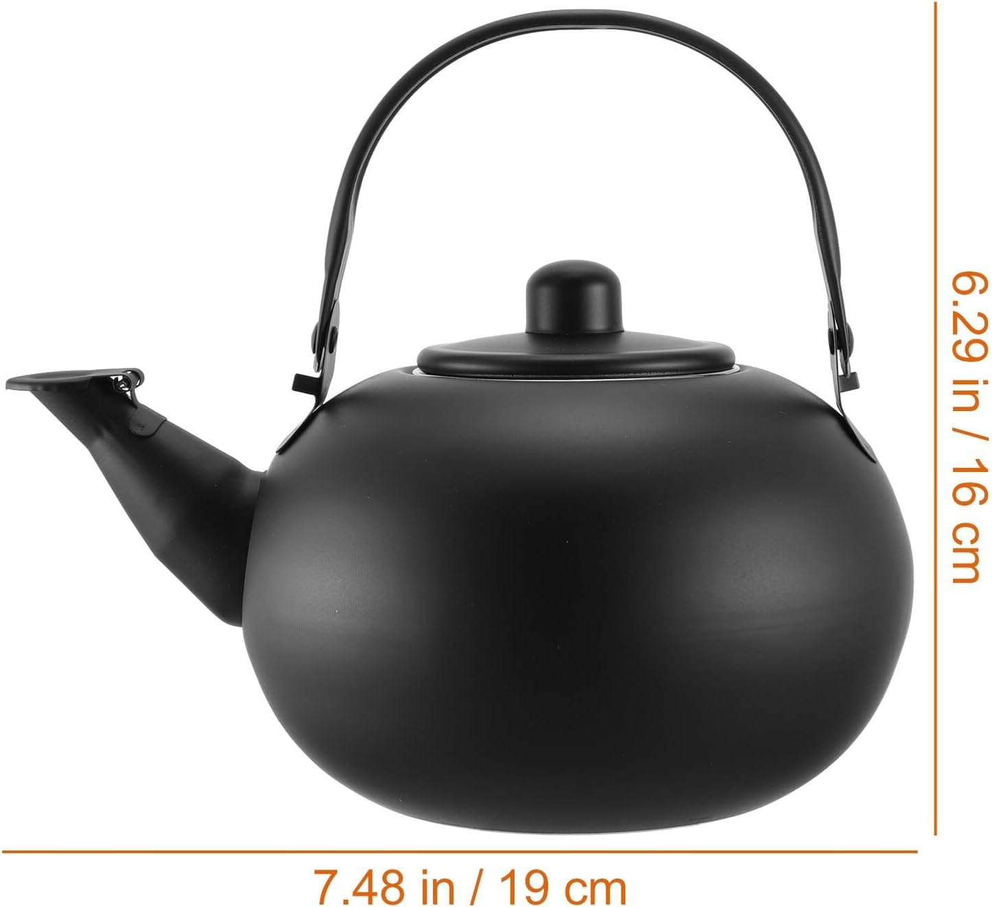 VILLCASE Stainless Steel Tea Kettle with Long Filter for Fast Boiling Water Practical Household Teapot Compatible with Induction Electric Gas Stove Easy to Clean and Store Black