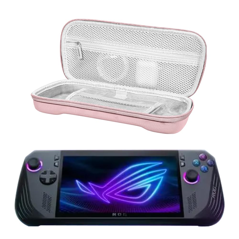 Étui de protection rigide compatible avec console ASUS ROG Ally X, sac de voyage portable avec poche en filet intégrée, coque rigide étanche, sac de transport portable pour ASUS ROG Ally X,