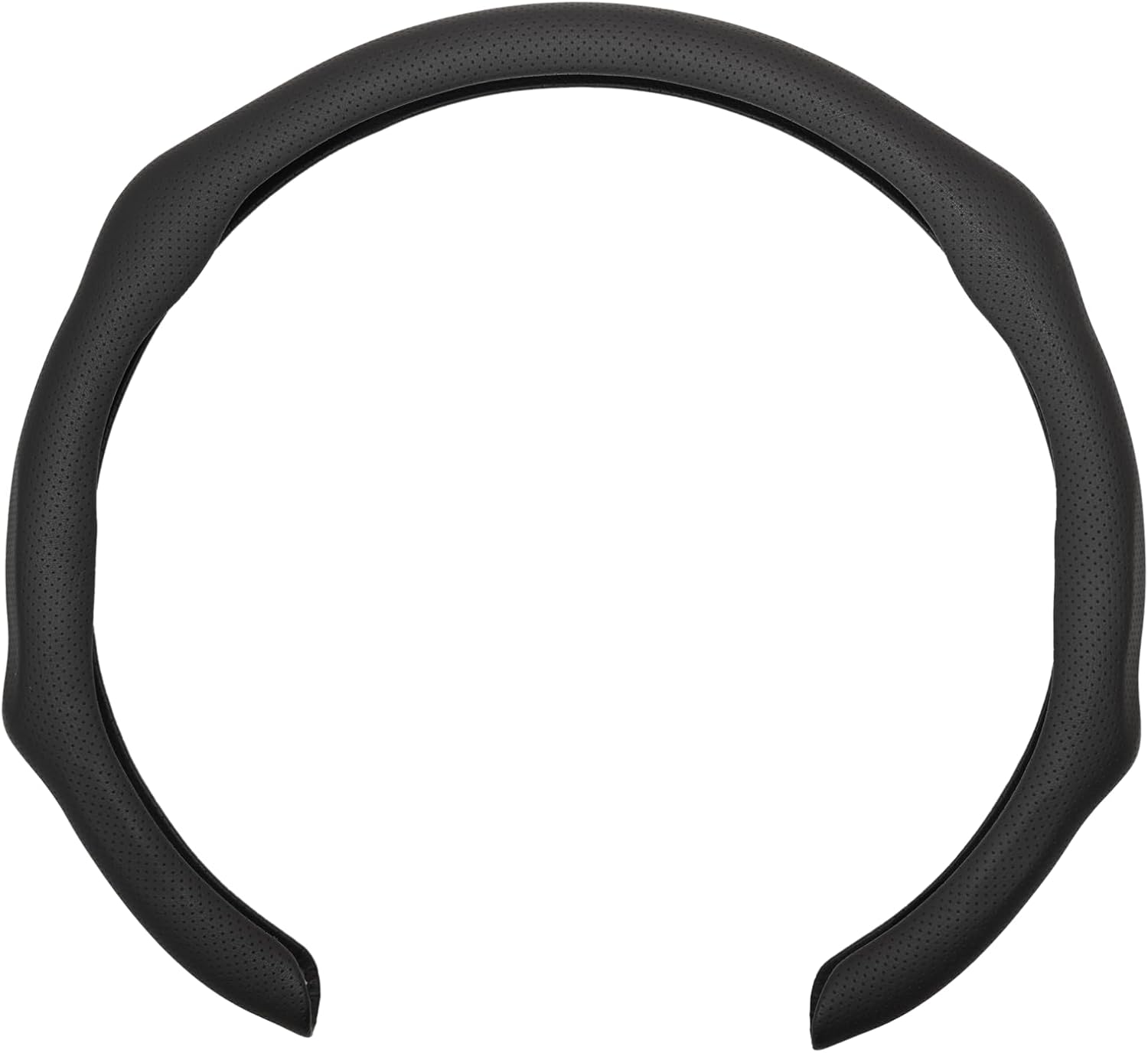 Nappa Leather Car Steering Wheel Cover Non Slip Vehicle Steering Wheel Cover Trim Protector, Quick Install Comfy Automotive Interior Decor, Universal fit 14½ to 15 inches Car Pickup SUV