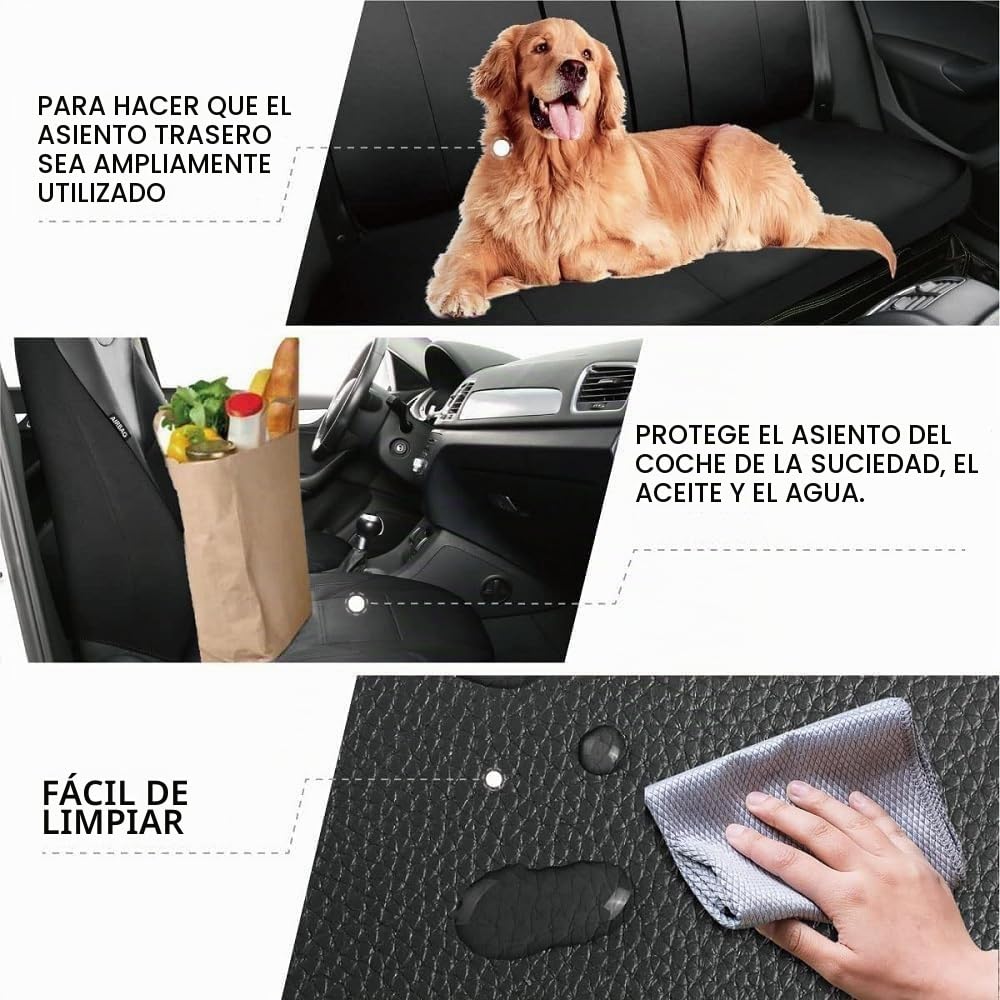 Asientos Fundas Asientos Coche Cuero,para Renault Captur II I/Captur E-Tech 2019-2024 2025 Impermeables Juegos De Cubreasientos Interior Accesorios,B