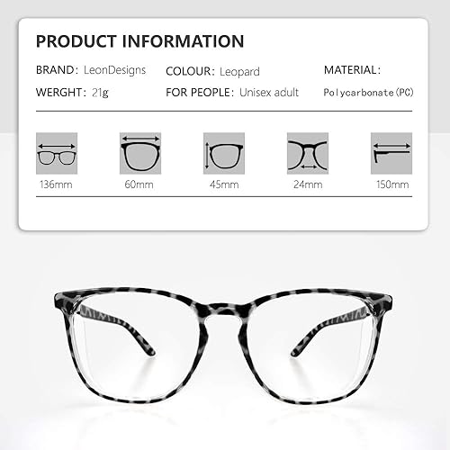 Miniatura 3 de Anteojos de seguridad LeonDesigns anti-vaho. Blue Light Gafas de protección ocular contra la luz azul, para mujeres.