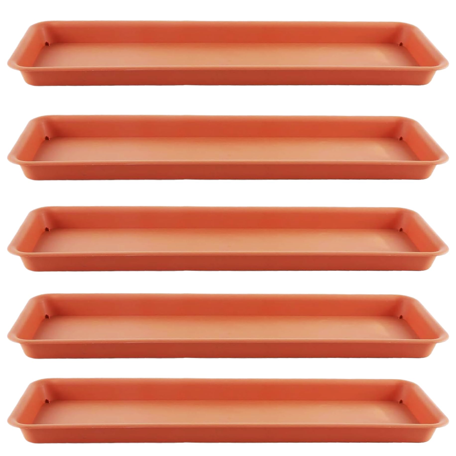 Soucoupes pour pots de fleurs rectangulaires en lot de 5 plateaux de jardinage