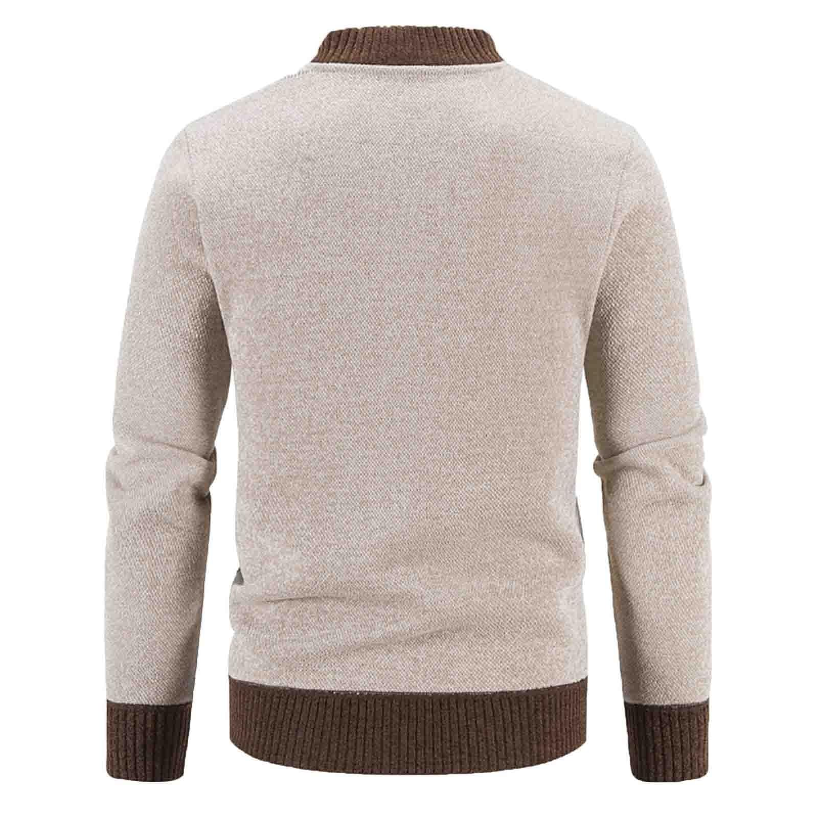 Suéter Informal Manga Larga Cremallera Hombre otoño Invierno Vacaciones Libre Tejido Lana Chaqueta Abrigada clásica Moderna Elegante imprescindible Temporada fría diseño Funcional