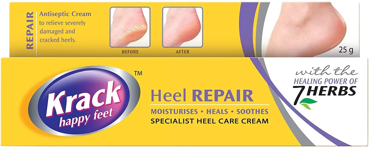 Krack Cream for Dry Rough & Cracked Heels, Chapped Hands, Fissures & Chilblains