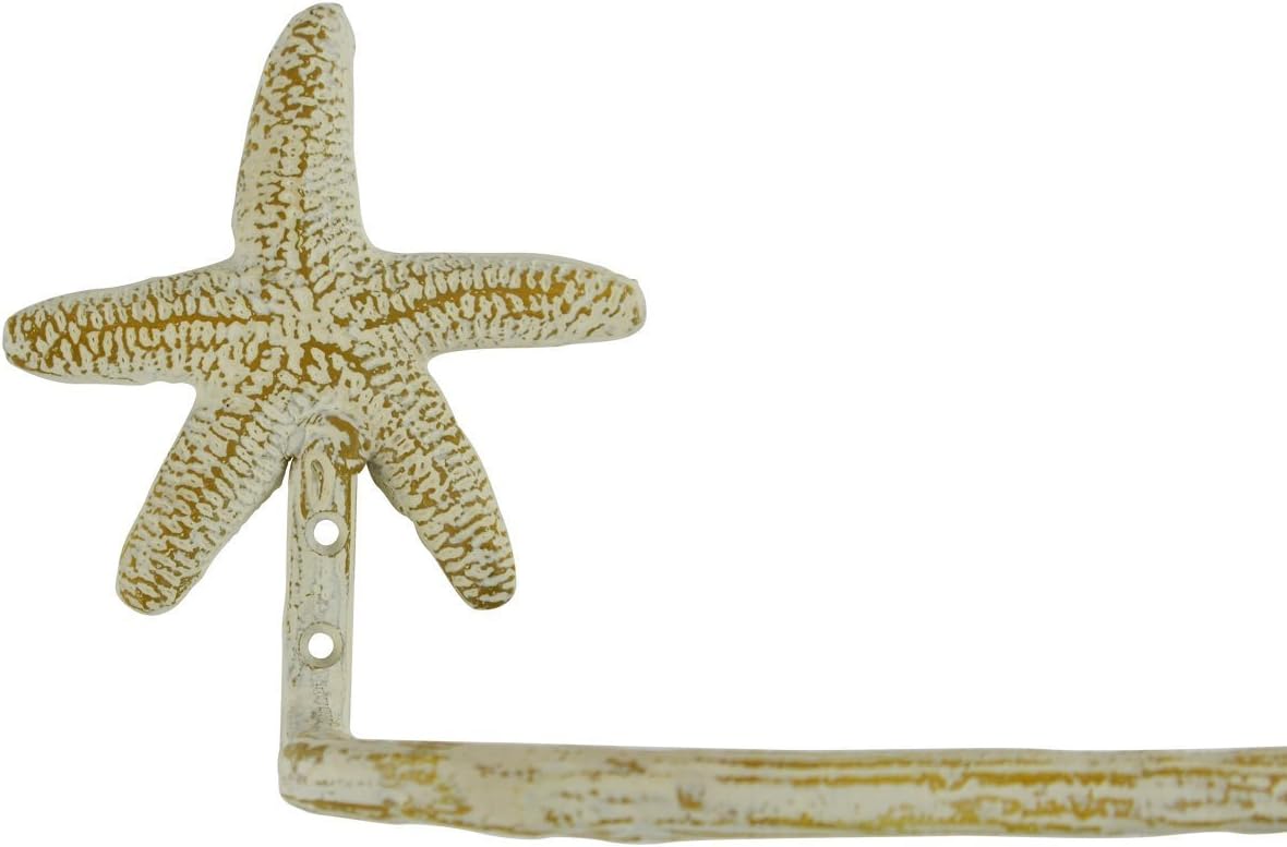 Treasure Gurus Wall Mount Metal Starfish Toilet Paper TP Roll Holder Nautical Bathroom Decor