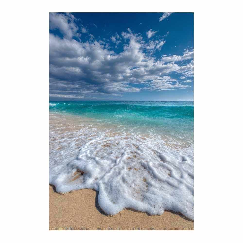 HOQIU Beautiful wall art Turquoise Beaches es Wavess canvas artwork for wall, art prints, For living room, bedroom, bathroom, dining room, painting and decor.(Multicolor)-80x120cm Unframed