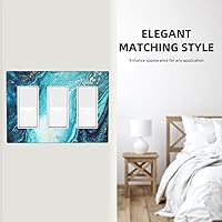 Vista 189 de Vista de ventana, isla tropical, playa, palmeras, cielo soleado, cubierta de interruptor de luz de palanca individual, placa decorativa de pared