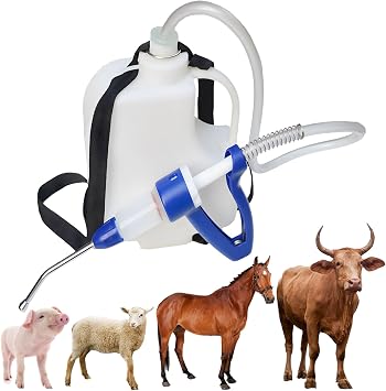 30ML Veterinary Medicine Device, Continuous Drench Gun Adjustable Dosing Device Veterinary Medicine Dispenser Husbandry Autonomous Feeding Tool, for Goose Pig Bull Sheep Poultry