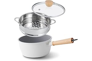 ROCKURWOK Ceramic Nonstick Steaming Sauce Pan