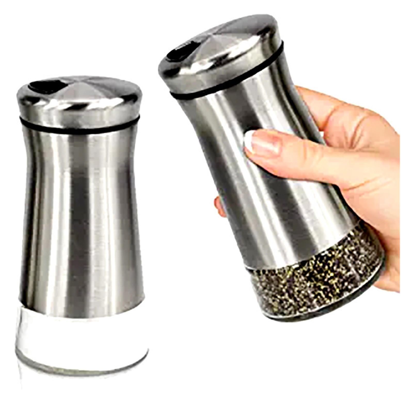 2pcs Stainless Steel Seasoning Bottle Pour Sucre