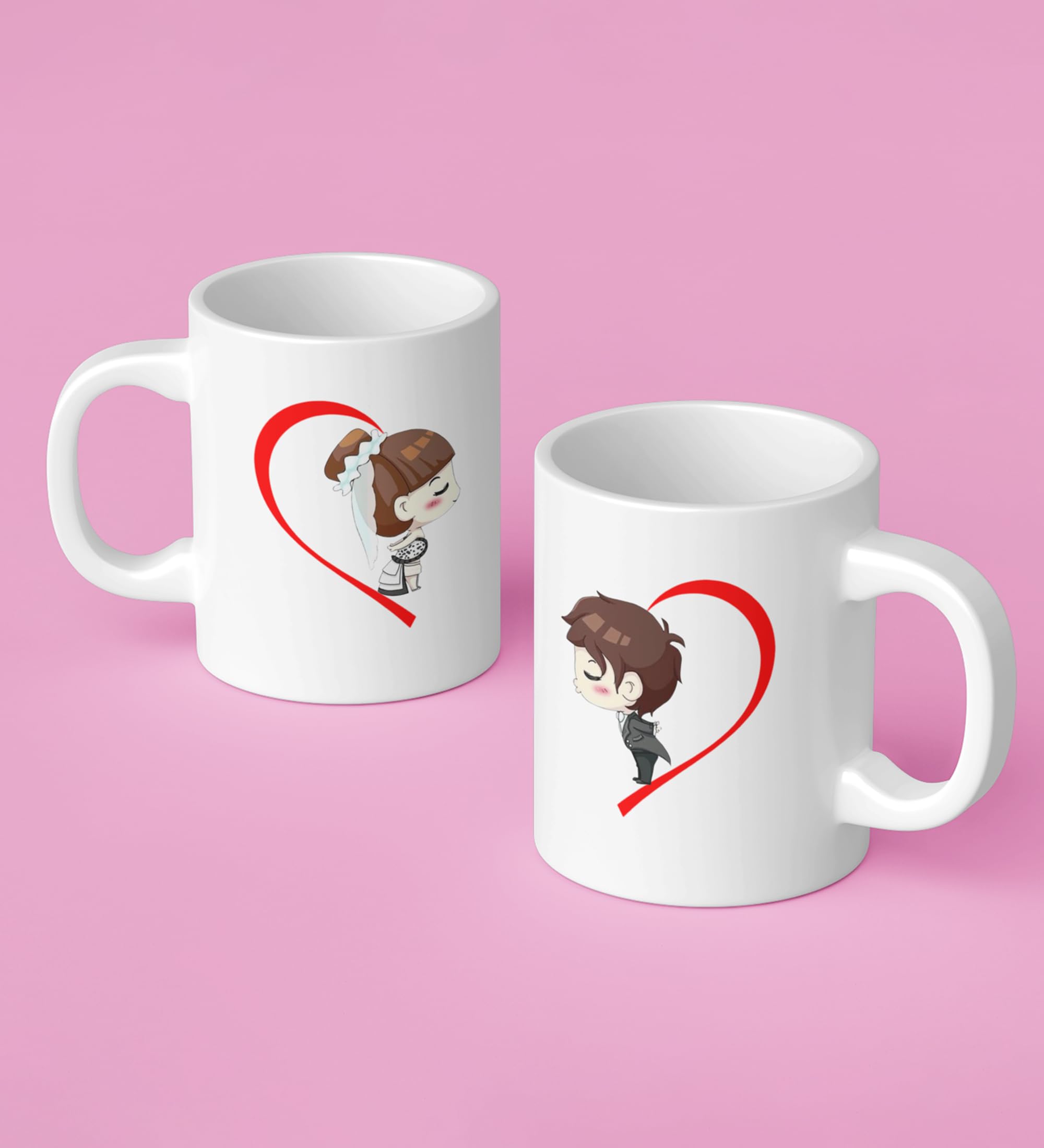 Yellow Orrange My Better Half 250ml Ceramic Coffee Mugs Print for Couples 3
