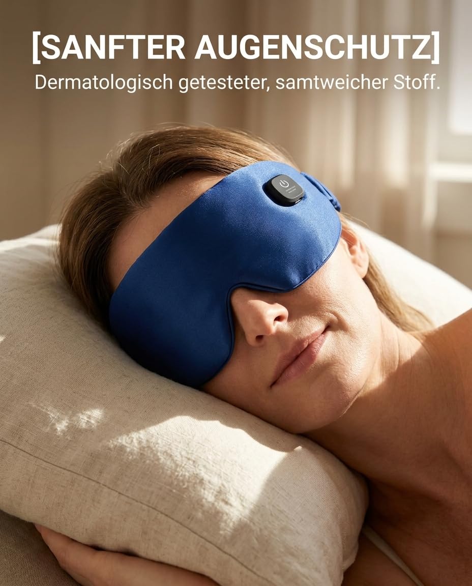 Beheizbare Augenmaske kabellos | Akku Wärmebrille für trockene Augen