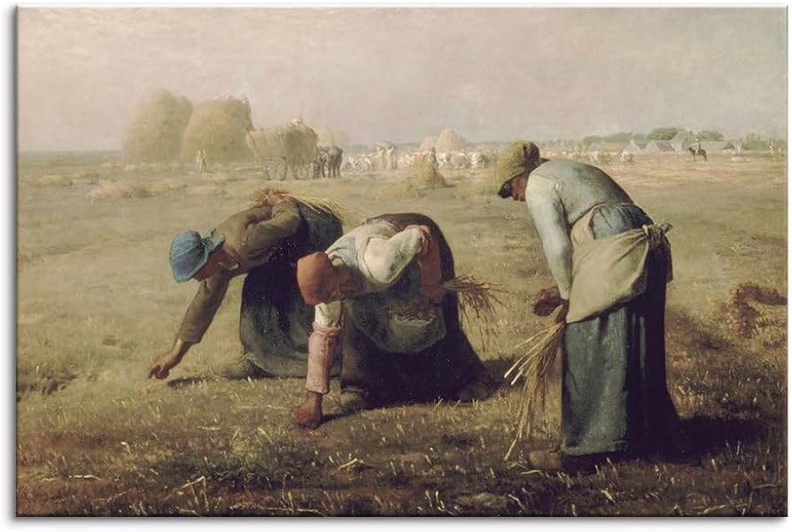 ミレー［世界の名画コレクション］『落穂拾い』複製画 人物画 田園 バルビゾン派 Amazon.co.jp: アートパネル ミレー［世界の名画コレクション］『落穂