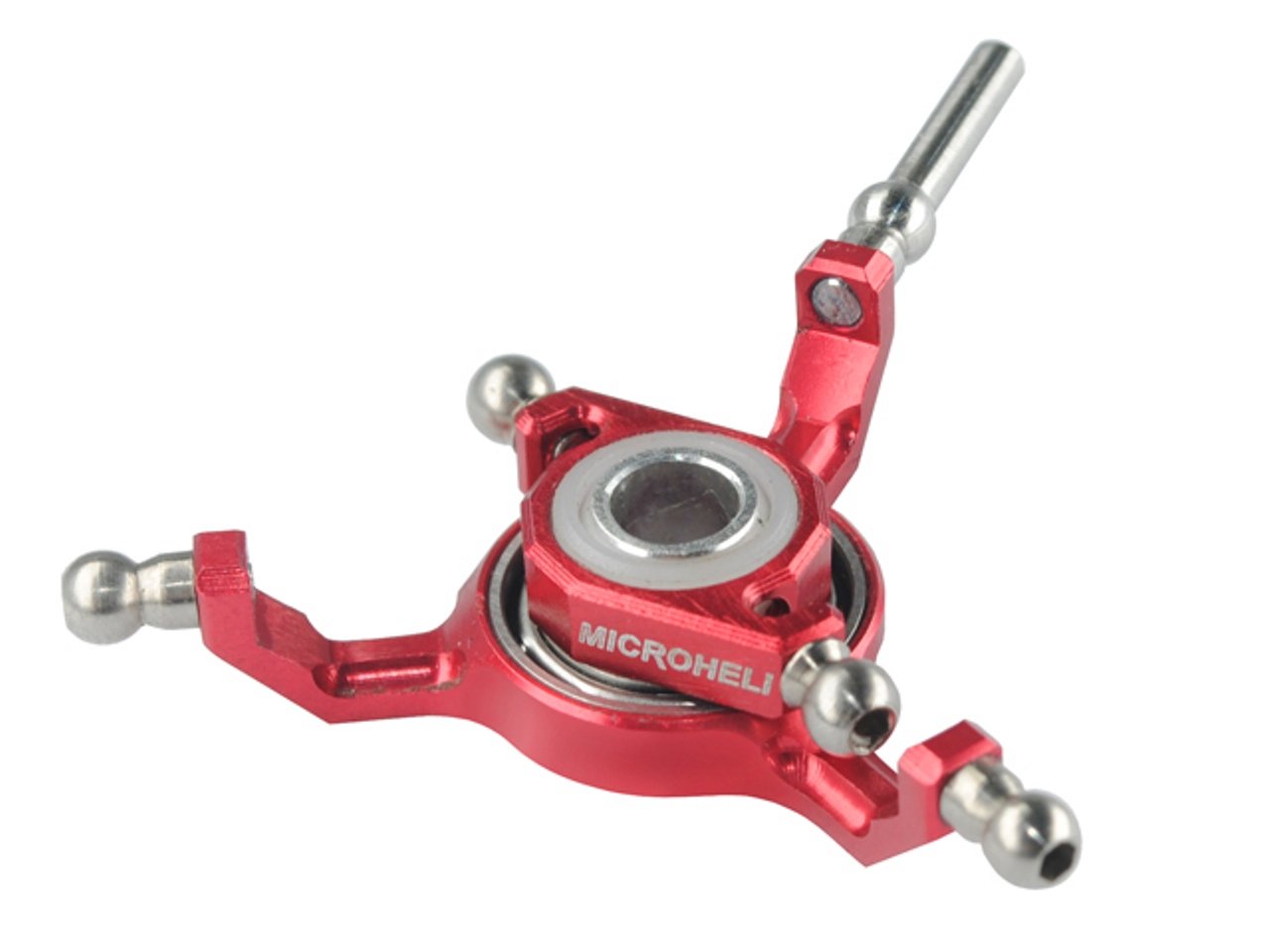 MICROHELI Precision CNC Titanium X Swashplate (RED) - Blade 130 S