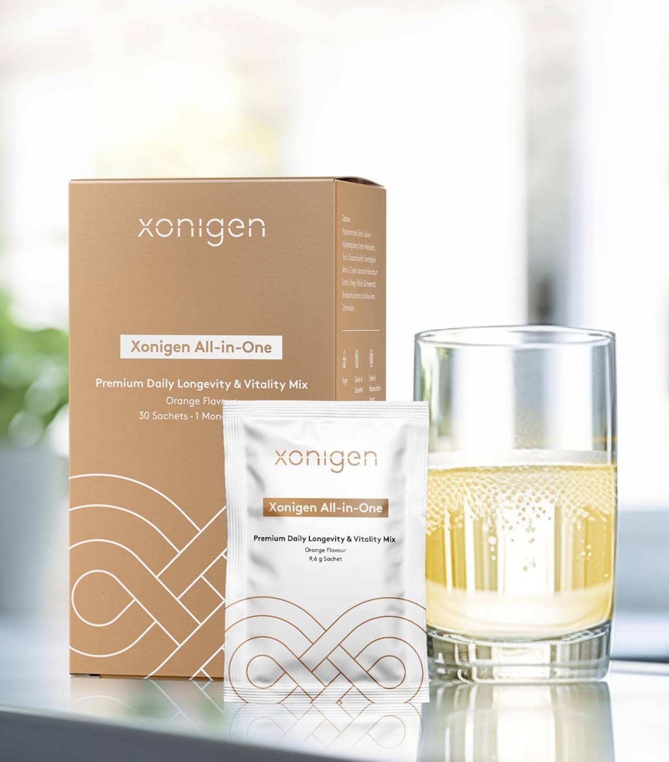 Longevity & Vitality Mix (1er Pack) – 14 Moleküle CaAKG, TMG-Betain, Taurin, Hyaluron, Quercetin, Omega-3, Kreatin uvm – hochdosiert – für Ihre tägliche Anti-Aging Routine