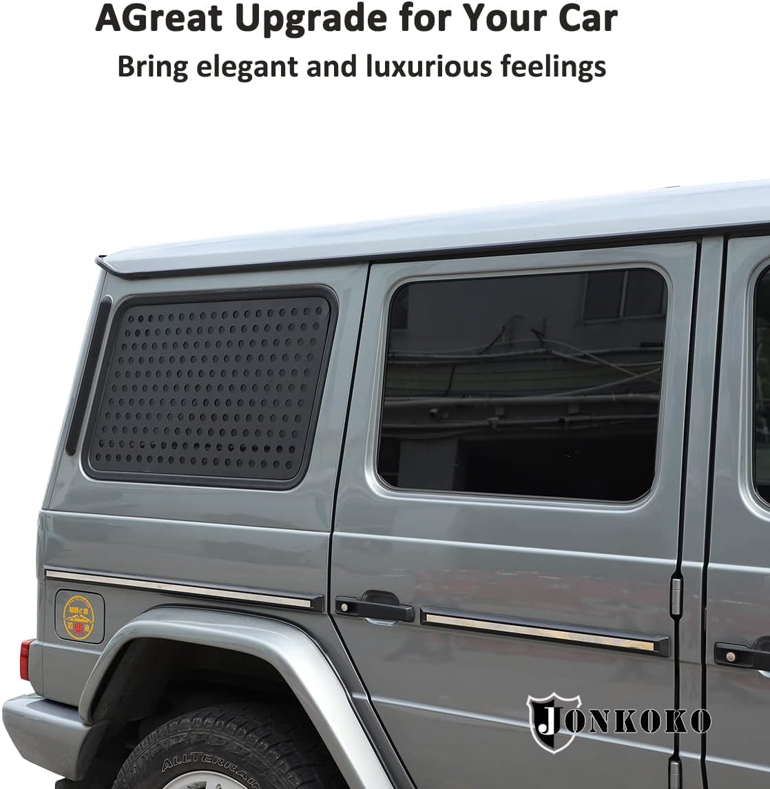 For Mercedes Benz G Class W463 2004-2018 Car Styling Aluminum Alloy Black Car Window Side Glass Protective Panel sticker Auto Accessories