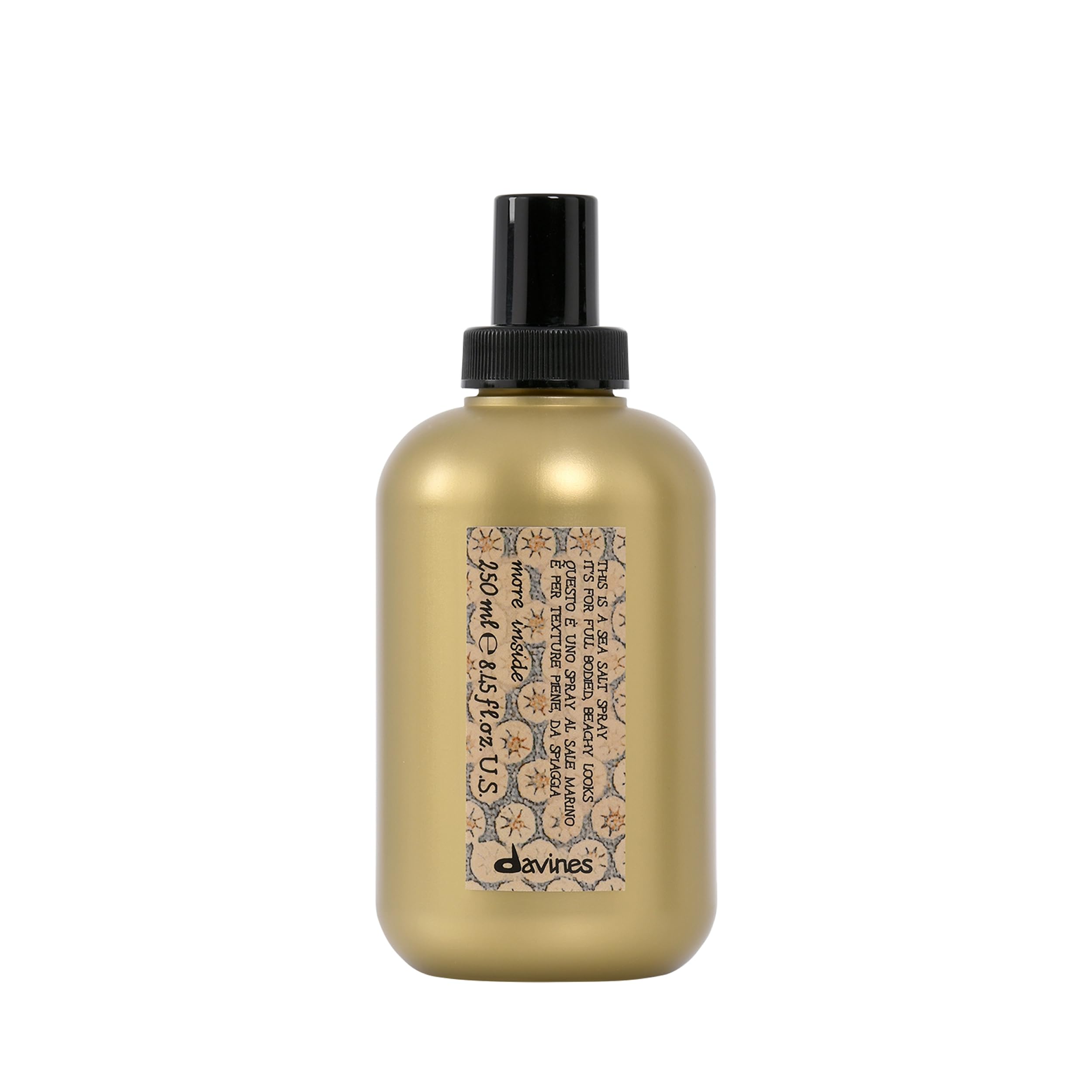 DAVINES More Inside Sea Salt Spray 250 ml pour adultes, avec format pratique, solution polyvalente