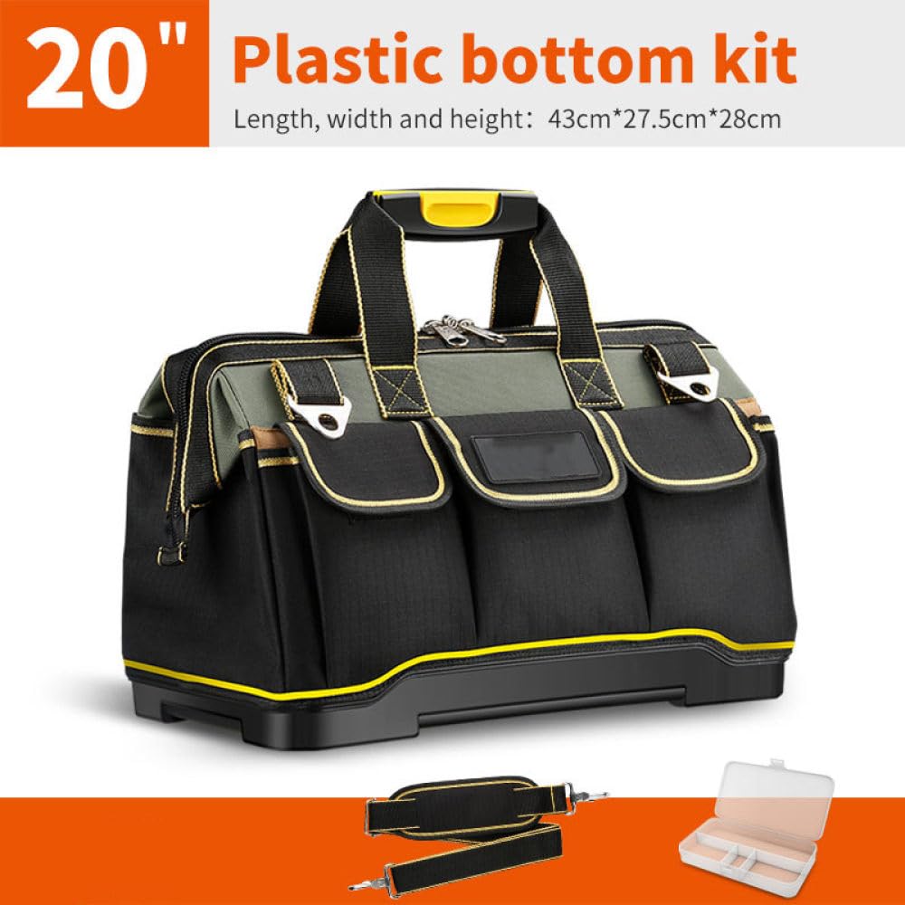 Bolsa de herramientas de boca ancha Oxford para electricista para herramientas y accesorios, diseño duradero y espacioso, ideal para uso profesional y doméstico