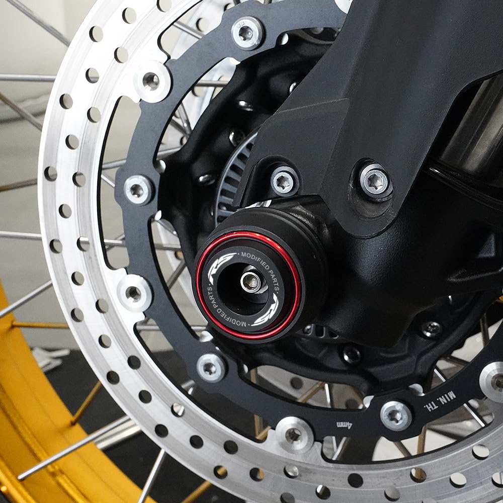 Adatto per RS660 RS457 RSV4 Factory 2020-2023 2024 2025 Accessori Moto Posteriore Assale Anteriore Forcella, Cuscinetti di protezione per Forcella RS 660 457 V4 Protezione per Ruota (Rosso)