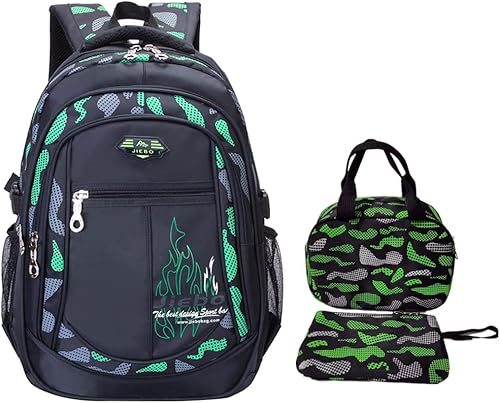 Mochila para niÃ±os con estampado de camuflaje para la escuela, mochilas escolares de camuflaje, B-verde, Mochilas tipo mochila