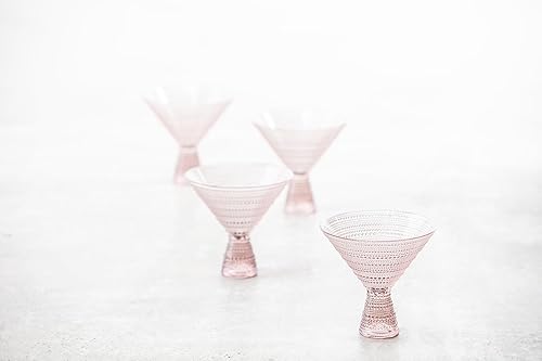 Miniatura 11 de Fortessa Jupiter - Vaso de hobnail con cuentas, 11.5 onzas de Martini (juego de 4), iridiscente