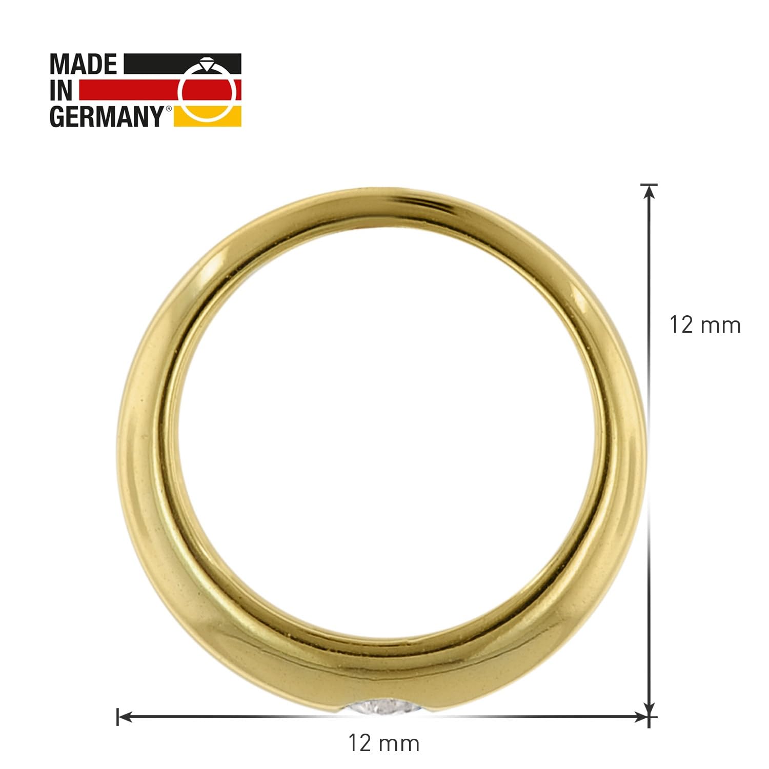 trendor Anhänger Taufring Gold 333 mit goldplattierter Silberkette 39475