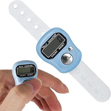 Electronic Finger Counter, LCD Digital Counter | Finger Counter Color Random Ring Counter Ring Counter Resettable Finger Tally Counter Clicker, LCD Digital Counter, Finger Counter for Wraps, Knitting, Golf, Sports, Inventory