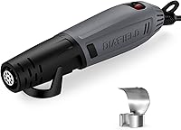 Vista 1 de DIAFIELD Mini Heat Gun, 2 Temp Setting 302℉-842℉ Fast Heat Hot Air Gun Tool with Reflector Nozzle and 5.9Ft Cable Overload Protection for Epoxy