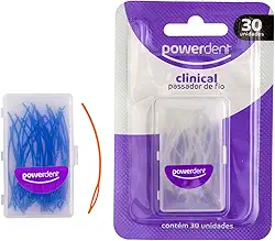 Passador de Fio Dental Powerline, Power Dent, 30 Unidades, Multicolorido