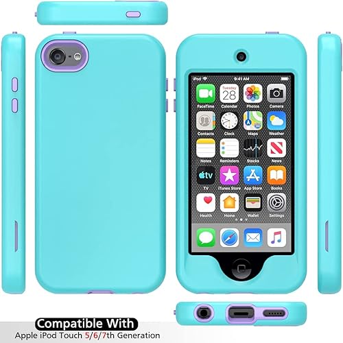 Miniatura 2 de Funda protectora compatible con iPod Touch 7 Genaration resistente de alto impacto, color mentamorado