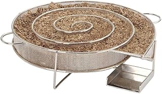 8 Inch Spiral Cold Smoke Generator on BBQ Grill or Smoker, Stainless Steel Pellet Smoker Tray for Hot and Cold Smoking, Ideal for Smoking Salmon, Cheese, Pork, Smoke Time up to 4-7 Hours
