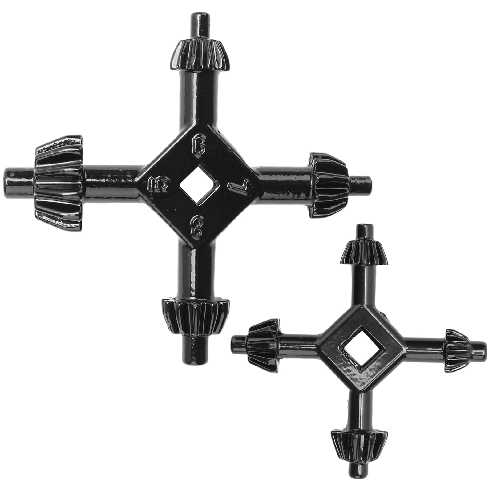 2Pcs Drill Chuck Key 4 way Chuck Key for Drill Presses 4 in 1 Chuck Press Wrench Key Multifunctional Electric Drill Chuck Key 1/4, 3/8, 1/2, 5/8 3/4