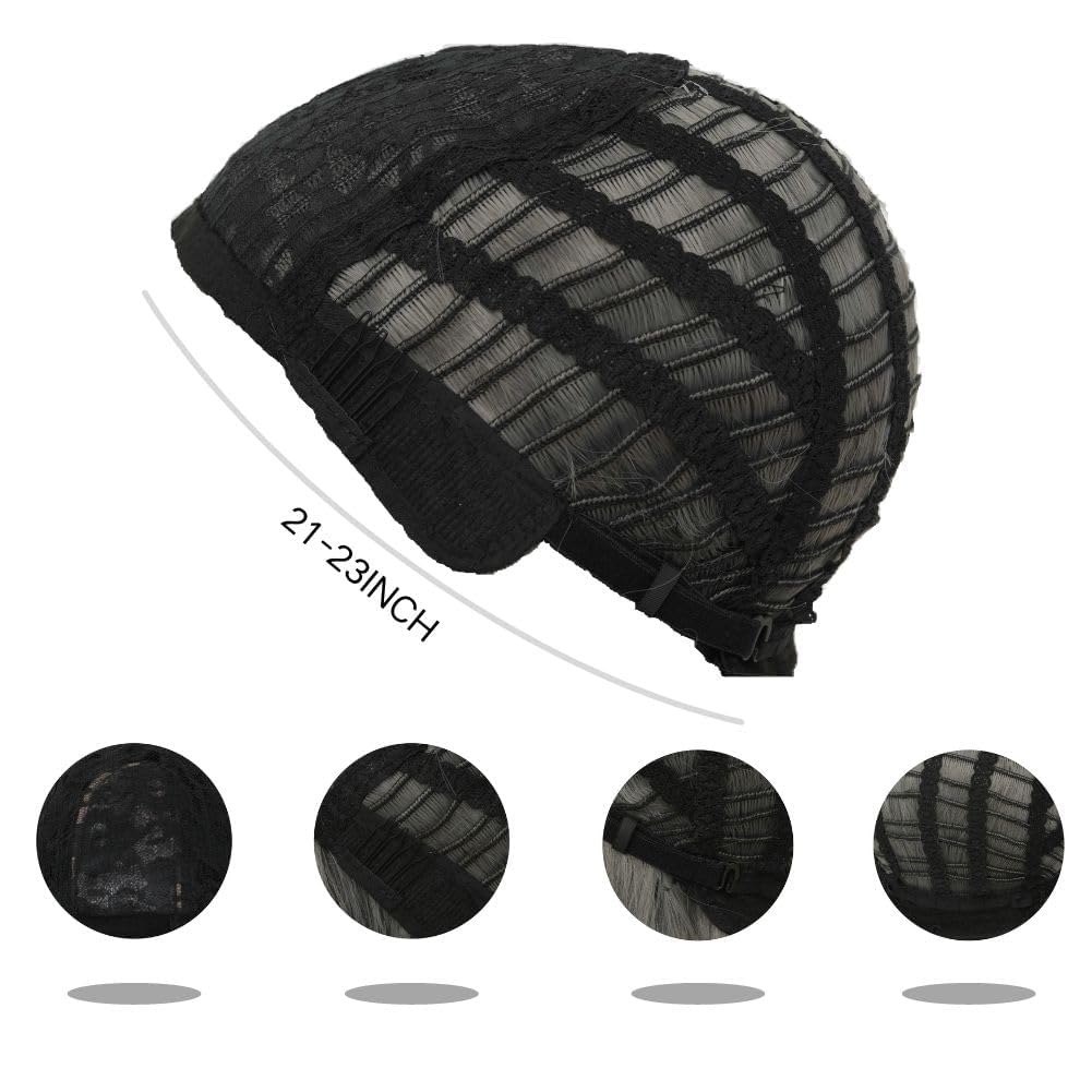 Long Curly Wavy Dark Purple Wigs for Women Light Purple Highlight Hair Synthetic Natural Middle Part Daily Party Halloween Cosplay Wig with Wig Cap - Image 6