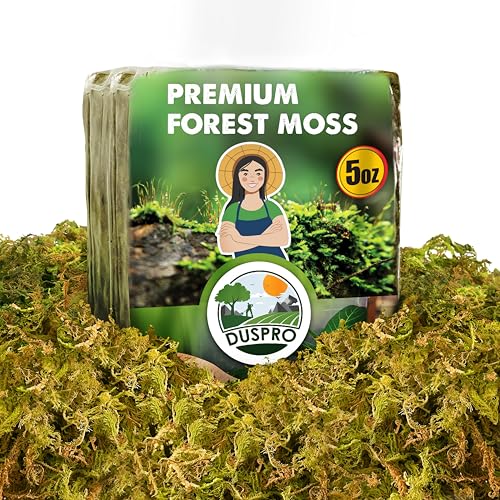 DUSPRO 5oz Dried Moss for Potted Plants, Forest Orchid Moss for Potting Mix, Sphagnum Potting Moss...