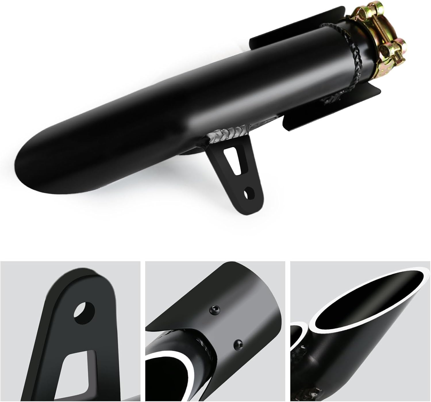 PACEWALKER Motorcycle Exhaust Tips 1.5-2" inlet, Motorcycle Slip On Muffler 38-51mm Inlet for Street/Sport Motorcycles and Scooters, Dirt Bike ATV Street Bike