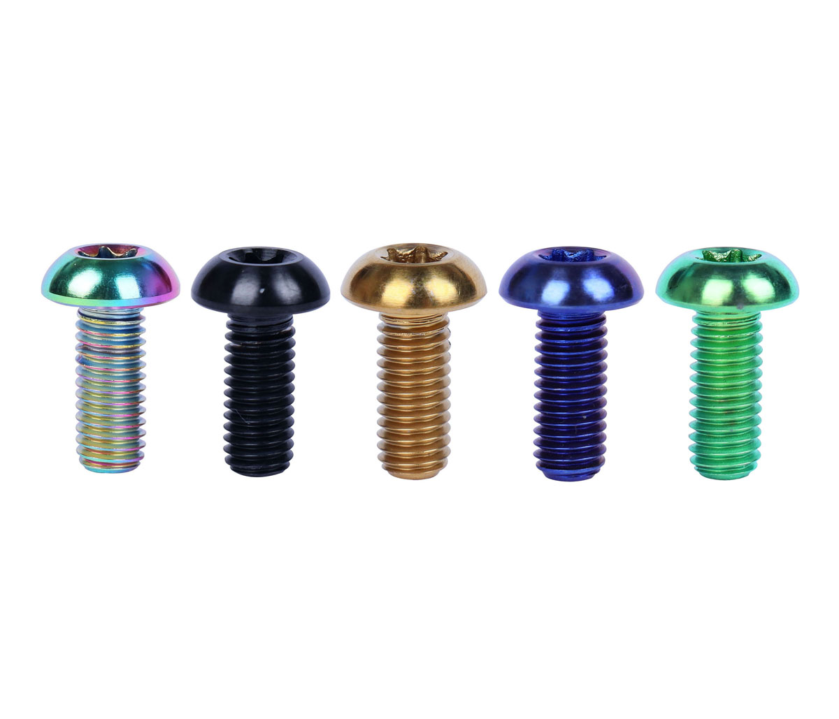 Image of 4PCS Titanium M5 x 12mm T25 Torx Head Bolt Screw (Blue)