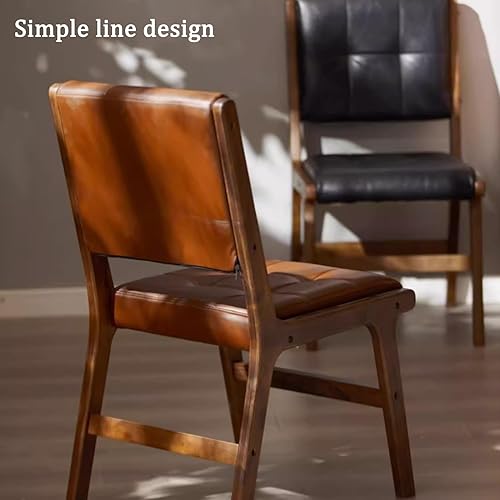 Miniatura 6 de Kitchen Chairs Set of 124, Wooden Dining Chair, Rustic Upholstered Dining Seat, Side Chair for Dining Room, Kitchen, Restaurant(Orange+Brown,1PCS)