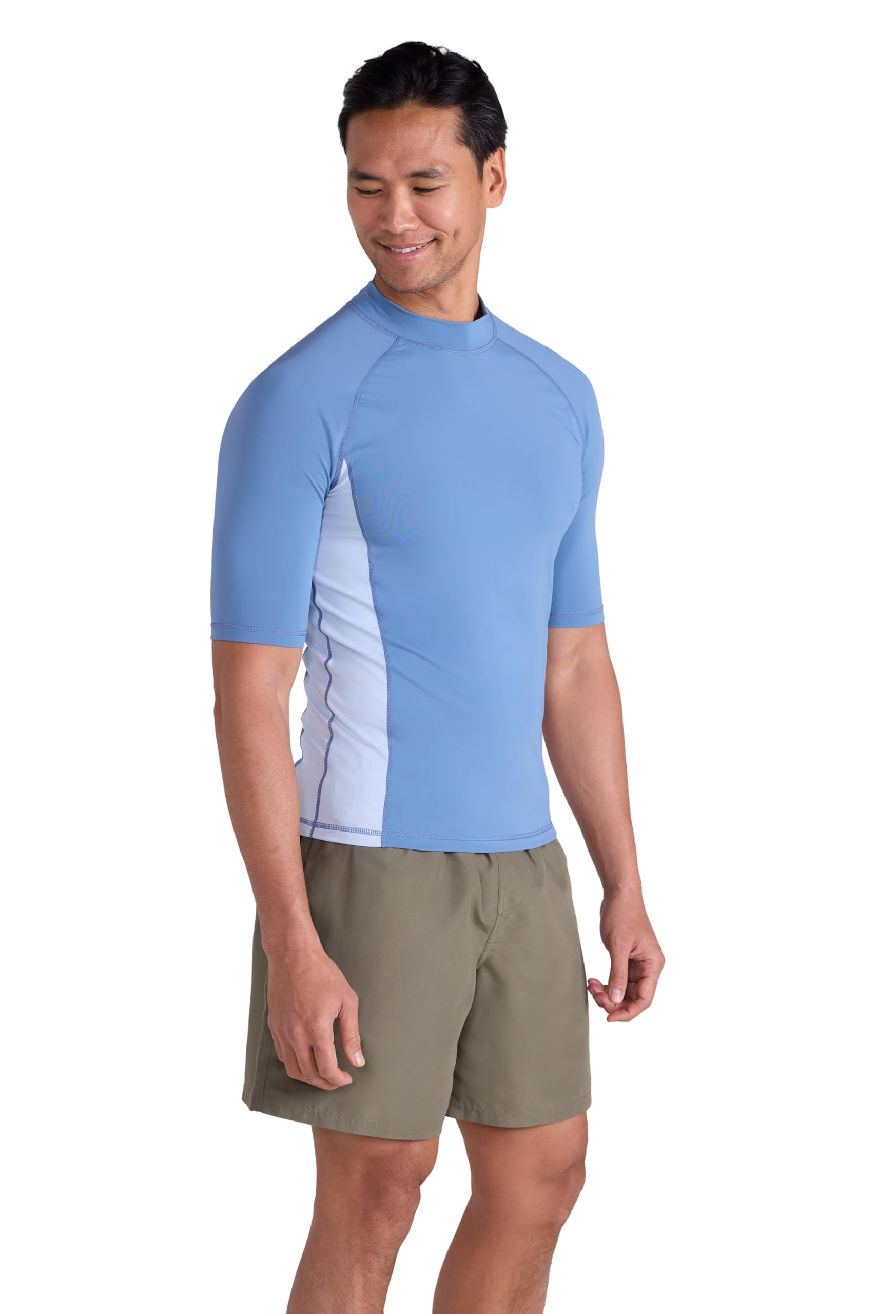 Mountain Warehouse Men's Pale Blue Uv Short Sleeve Rash Vest Xxs