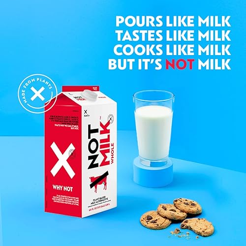Miniatura 2 de NotMilk Entero grasa completa a base de plantas sin lactosa vegano sin OMG Kosher de 64 onzas líquidas