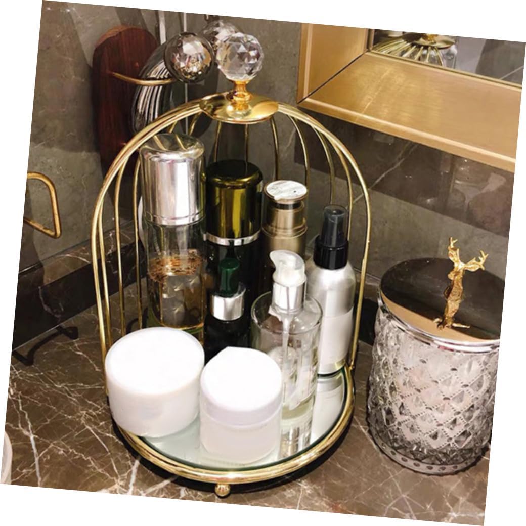 Alipis 1pc Bird Cage Jewelry Storage Rack Creative Desktop Organizer for Cosmetics Sundries and Accessories Design for Skincare Products and Jewelry Display